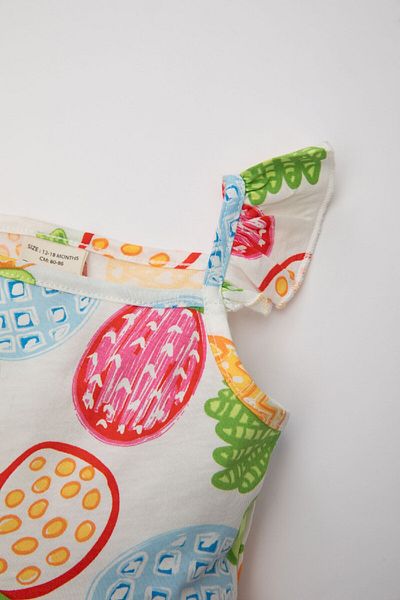 DeFacto Baby Girl Pattern Sleeveless Dress C0078A524SM