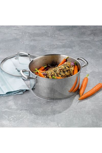 KELA Keck Lang Caserola cu capac inox 18/10 FLAVORIA 24 cm