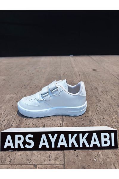 ARS Ayakkabı White Sports Shoes Daily Unisex Children's Velcro April 23 Show Sports Shoes