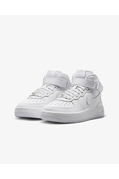 Nike Force 1 Mid EasyOn Beyaz Çocuk Spor Ayakkabı