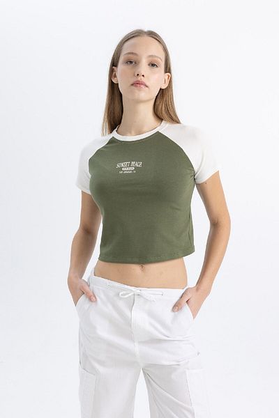 DeFacto C3115ax24sm Model Coool Bedrucktes Kurzarm-T-Shirt