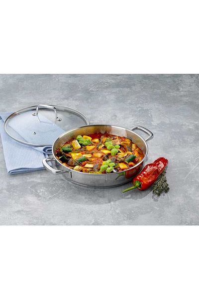 KELA Keck Lang Frying pan with lid 18/10 stainless steel FLAVORIA 28 cm