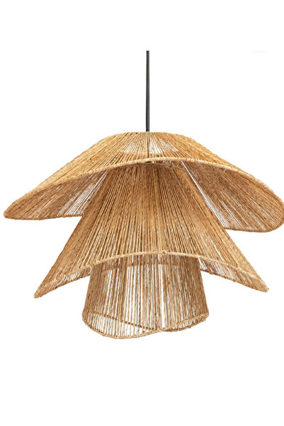 SuMavisi Natural / Hasır Renk Sarkıt Avize / Bohem / Rustik / Modern / Salon ...