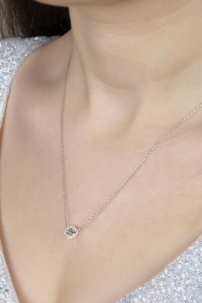 Swarovski Union Crystal Kadın Küçük Boy Prizma Gümüş Kolye