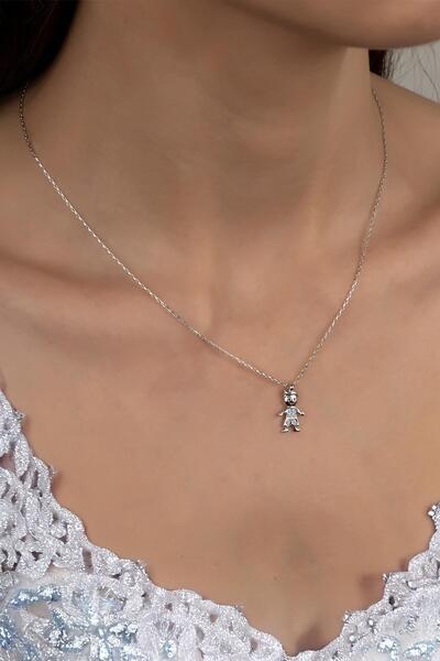 Swarovski Union Zirconia Kadın Erkek Çocuğu Gümüş Kolye