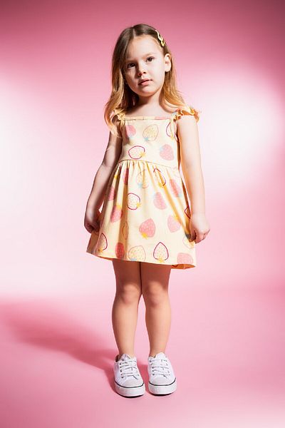 DeFacto Baby Girl Pattern Sleeveless Dress C0078A524SM