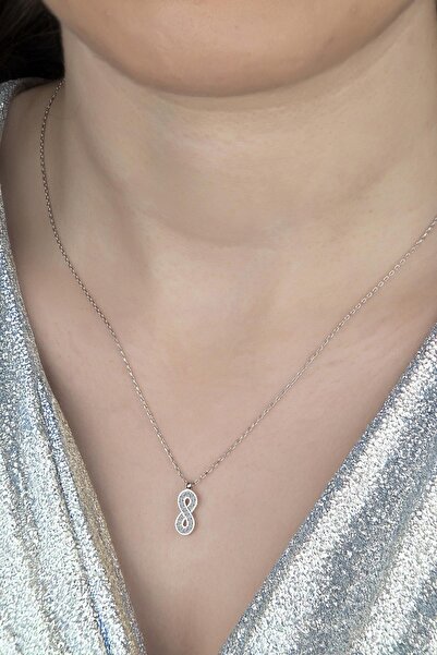 Swarovski Union Zirconia Kadın Infinity Gümüş Kolye