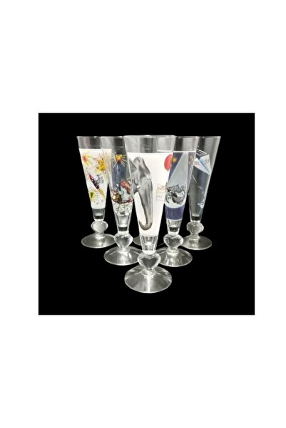 Genel Markalar CAM KADEH,ŞARAP,ŞAMPANYA,KOKTEYL  BARDAK SETİ 6 ADET ITALYAN TASARIM 6,2x6,2x20cm