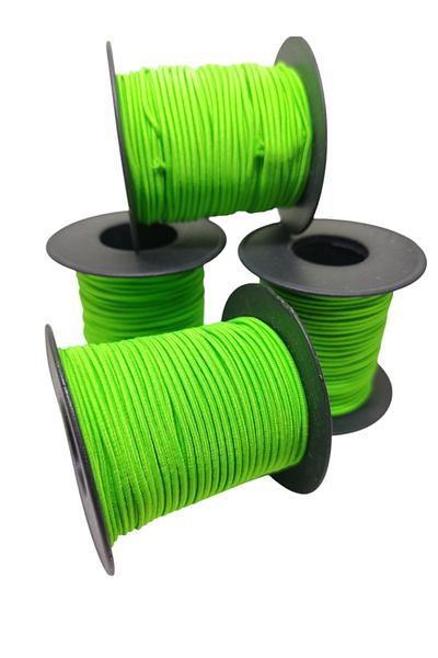 PARACORD 1.5 mm Rubber String - 4 Spools (80 Meters Total) Firebird