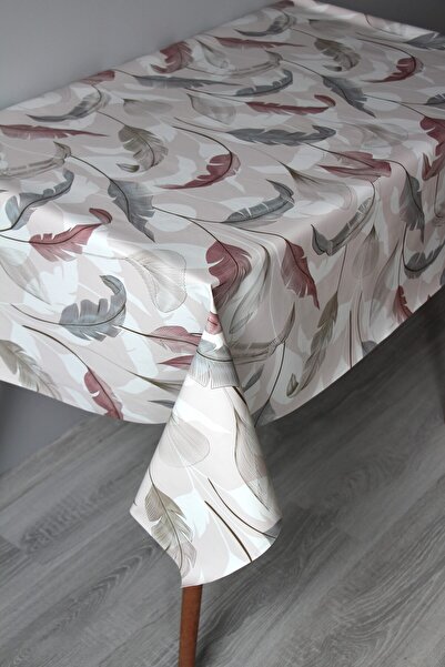 DDHOME Erasable Fiber Pvc Oilcloth Table Cloth 1254-2 Featherleaf