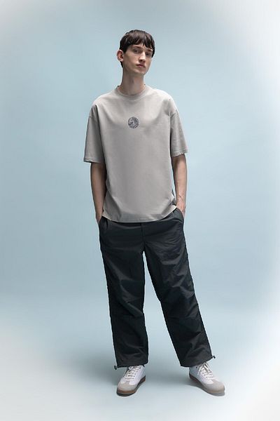 DeFacto Oversize Wide Fit Crew λαιμόκοψη εμπριμέ κοντομάνικο μπλουζάκι C3626ax24sp