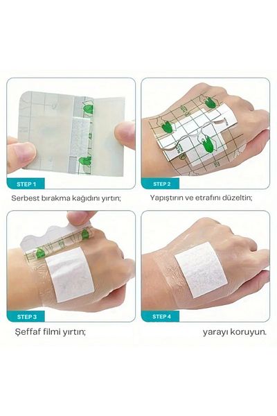 Octacare غطاء جرح شفاف مع وسادة مقاومة للماء 5 سم × 7,5 سم 50 قطعة