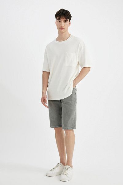 DeFacto Slim Fit Slim Fit Jean Bermuda A4802ax24sm