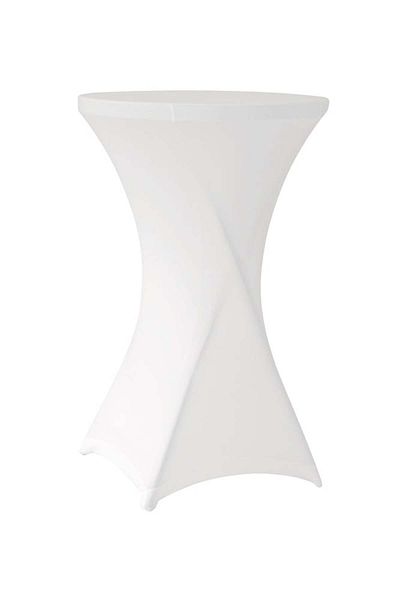Quasar & Co. Husa masa evenimente, Quasar & Co.®, elastica, pentru masa cocktail, d 75-85 cm, h 110-120 cm, alb