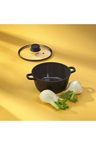KELA Keck Lang Casserole with ceramic surface and lid ATURA 20 cm 1.7 l