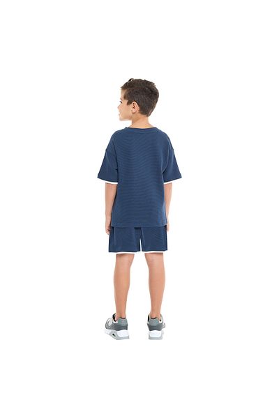 Victor and Jane Boys' Cord Set –  Navy T-Shirt and Shorts Set