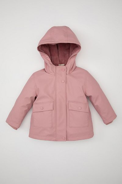 DeFacto Baby Girl Soft Furry Hooded Coat Inside - C3500A524Au