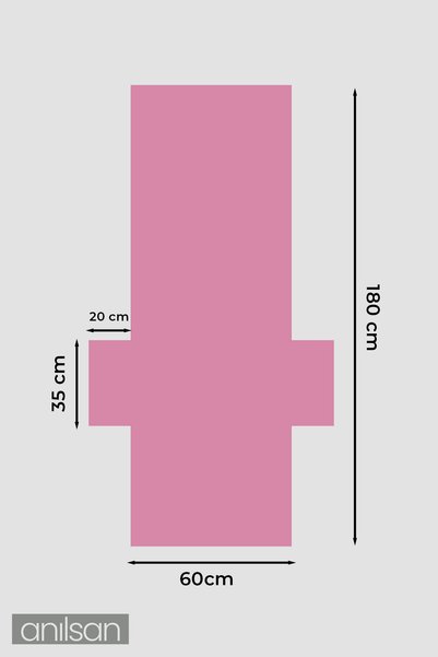 Anılsan Prosop de plajă și piscină din bumbac fuchsia, cu uscare rapidă, 60x180 cm