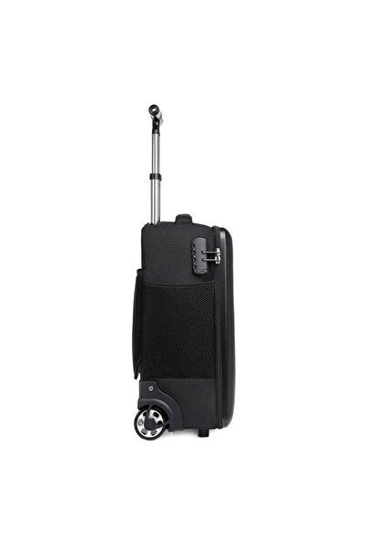 Quasar & Co. Trolley Backpack, Condor Model, Wheeled Backpack, Laptop Carry-on, Abs/Oxford, Black