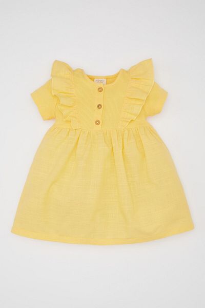 DeFacto Baby Girl Short Sleeve Ribbed Camisole Dress C2520A524SM