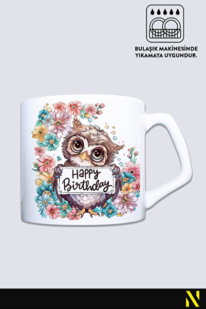 nilizma Happy Birthday Cute Owl Mug Cup Mug 225 ml