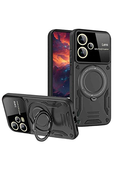 Fuchsia Redmi Note 13 Pro Plus Uyumlu Fuchsia Standlı Koruyucu Kapak