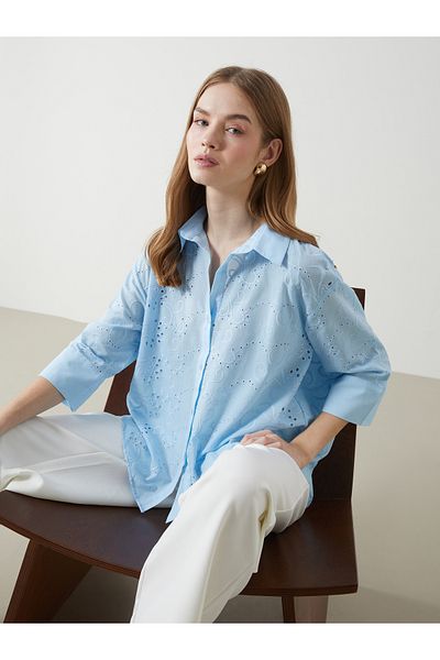 LC Waikiki Prolamovaná oversize dámská košile