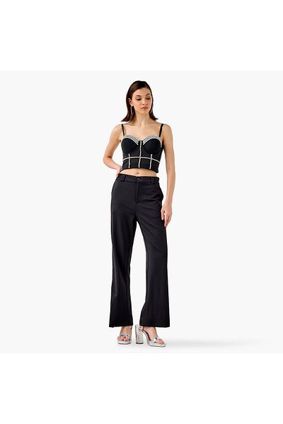2Xtremz Embellished Strappy Crop Top