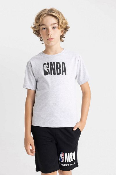 DeFacto Boys' NBA Wordmark Short Sleeve Crew Neck T-Shirt - C4258A824HS