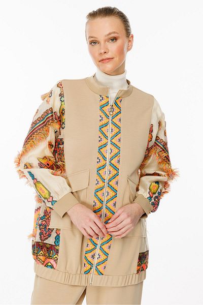Ghisa Jacquard Fabric Mixed Set Beige