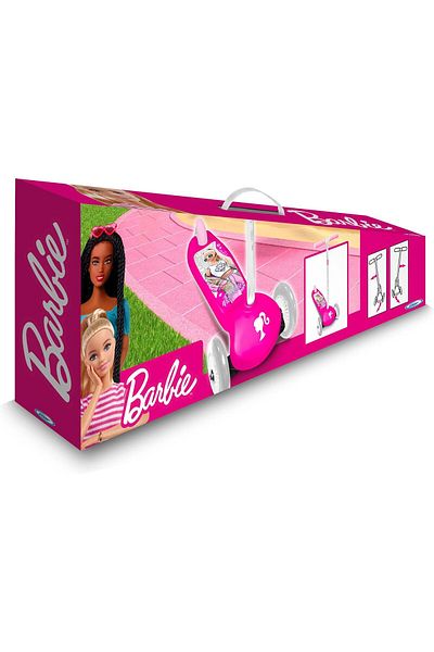 Barbie Intuitive 3-wheel scooter, max 20 kg, multicolor, anti-slip platform, Barbie