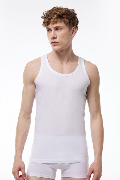 Malabadi Men's 4 Pack White Modal Summer Coolness Undershirt 4m082