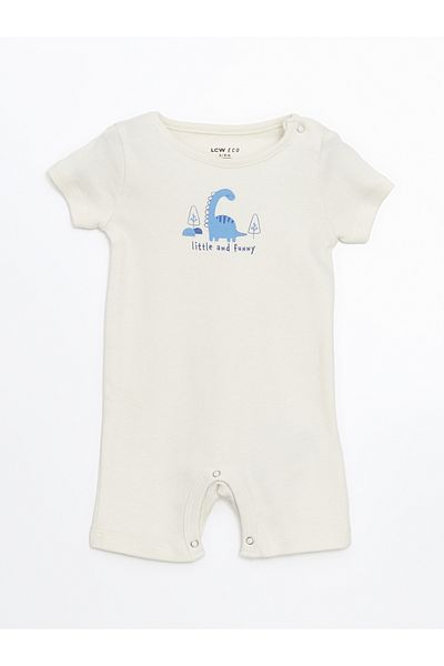 LC Waikiki Crew Neck Printed Baby Boy Jumpsuit