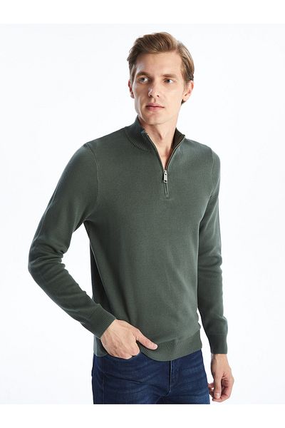 LC Waikiki Stehkragen-Langarm-Strickpullover für Herren