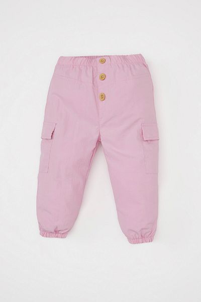 DeFacto Baby Girl 2 Piece Set Printed Short Sleeve T-Shirt Top Parachute Pants Bottom C4621A524Sm