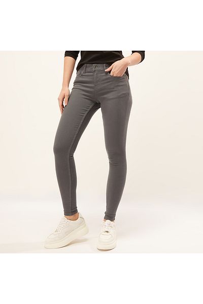 FAV Plain Jeans with Belt Loops and Pocket Detail