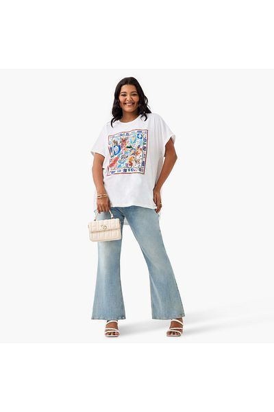 Ulla Popken Plus Size Ulla Popken Printed T-shirt