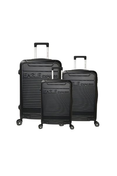 EAGLE EXPRESS مجموعة حقائب سفر صلبة من Defender بمقبض تلسكوبي ABS مكونة من 3 قطع