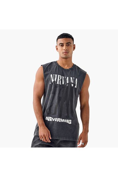 SP Characters Nirvana Print Sleeveless T-shirt