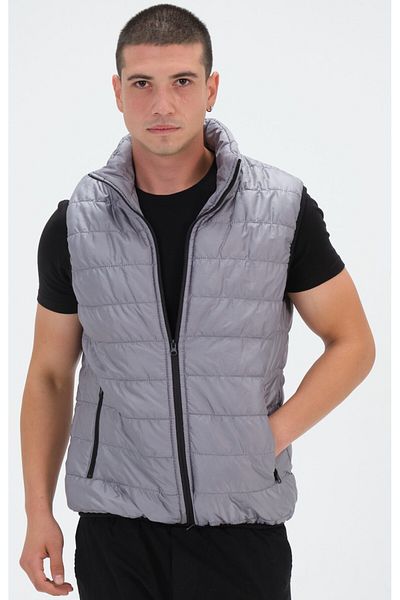 Mascarano Stand Collar Slim Fit Puffer Vest