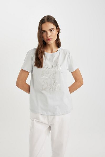 DeFacto Tričko s krátkým rukávem Regular Fit Crew Neck C4066ax24sp