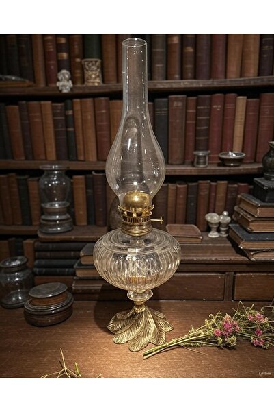 ÖZLEVENT Çizgili Palmiye Ayaklı Gaz Lambası No.14