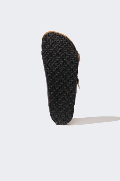 DeFacto Damen-Hausschuhe aus Kunstleder mit flacher Sohle X1363AZ24SM