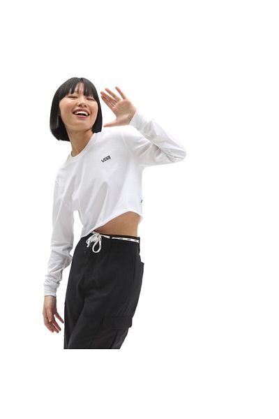 Vans 0a4ouqwht1-r Junior V Ls Crop Women's White