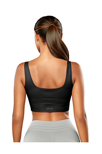 Klotho MAIA Kadın Siyah Renkli Toparlayıcı Crop Atlet