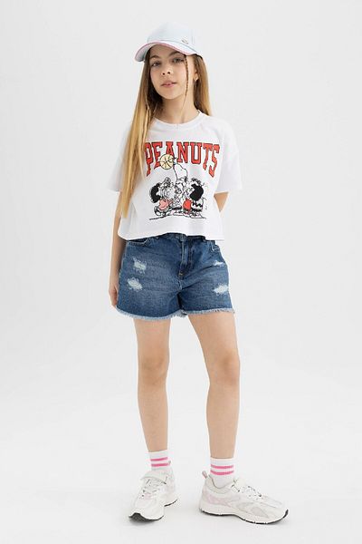DeFacto Tricou cu mânecă scurtă Snoopy pentru fete C2627a824sm