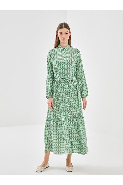 LC Waikiki Floral Γυναικείο Πουκάμισο Φόρεμα