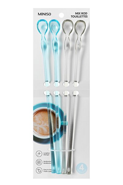 Miniso Plastik Karıştırma Çubuğu (4 Adet)