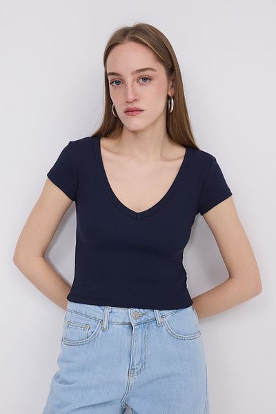 Addax V-Neck Crop T-Shirt P13870
