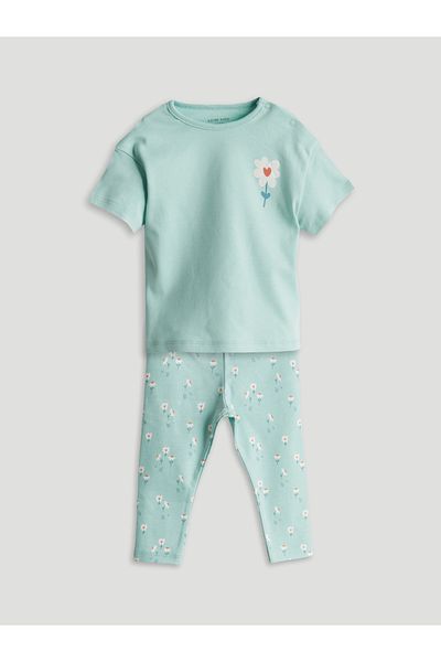 LC Waikiki Floral Baby Girl T-Shirt and Leggings 2-Pack